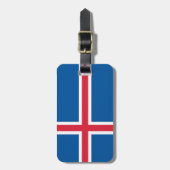 Flagge Islands Gepäckanhänger (Vorderseite vertikal)