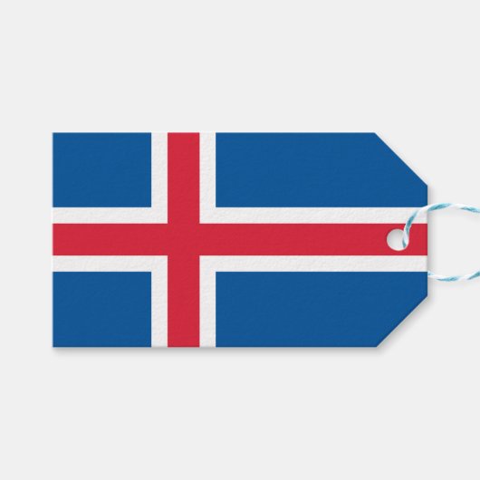 Flagge Islands Geschenkanhänger (Vorderseite (Horizontal))