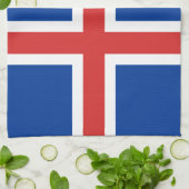 Flagge Islands Geschirrtuch (Gefaltet)