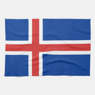 Flagge Islands Geschirrtuch