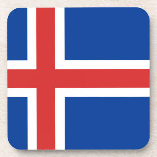 Flagge Islands Getränkeuntersetzer