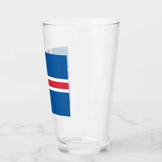 Flagge Islands Glas (Links)