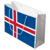 Flagge Islands Große Geschenktüte (Vorderseite Schrägansicht)