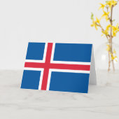Flagge Islands Karte (Gelbe Blume)
