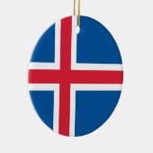 Flagge Islands Keramik Ornament (Rechts)