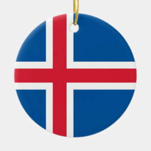 Flagge Islands Keramik Ornament
