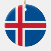 Flagge Islands Keramik Ornament (Hinten)