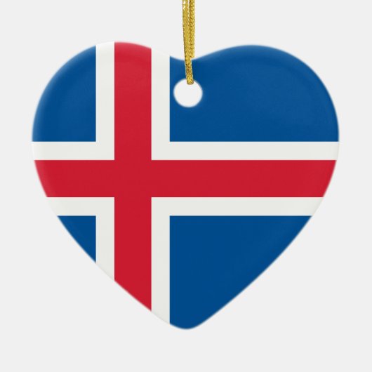 Flagge Islands Keramik Ornament (Vorne)