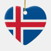 Flagge Islands Keramik Ornament (Hinten)