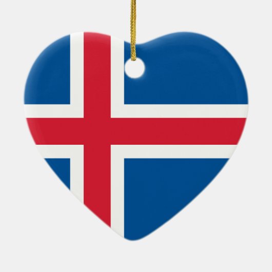 Flagge Islands Keramik Ornament (Hinten)