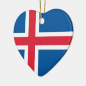 Flagge Islands Keramik Ornament (Links)