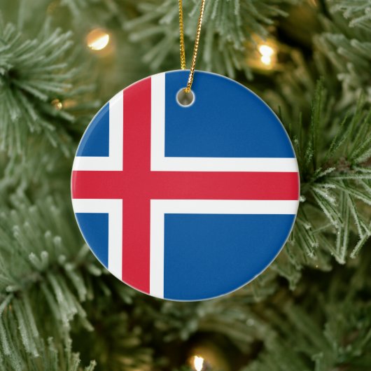 Flagge Islands Keramik Ornament (Baum)