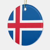 Flagge Islands Keramik Ornament (Links)