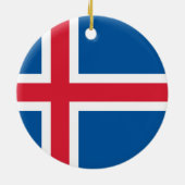Flagge Islands Keramik Ornament (Hinten)