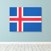 Flagge Islands Leinwanddruck (Insitu (Holzboden))