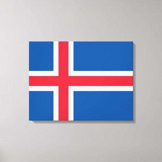 Flagge Islands Leinwanddruck (Vorderseite)