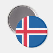 Flagge Islands Magnet (Vorderseite/Rückseite)