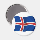 Flagge Islands Magnet (Vorderseite/Rückseite)