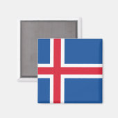 Flagge Islands Magnet (Vorderseite/Rückseite)