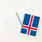 Flagge Islands Notizblock (Innenseite)