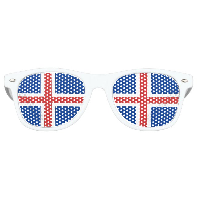 Flagge Islands Partybrille (Vorderseite)