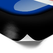 Flagge Islands Poster (Ecke)