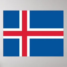 Flagge Islands Poster