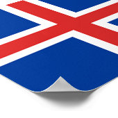 Flagge Islands Poster (Ecke)
