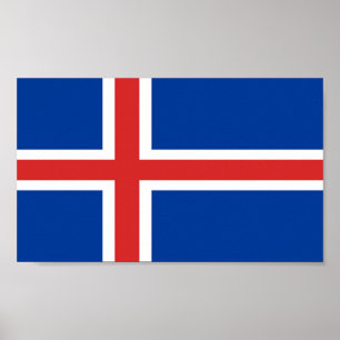 Flagge Islands Poster