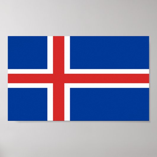 Flagge Islands Poster (Vorne)