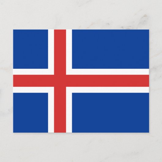 Flagge Islands Postkarte (Vorderseite)