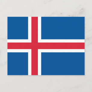 Flagge Islands Postkarte