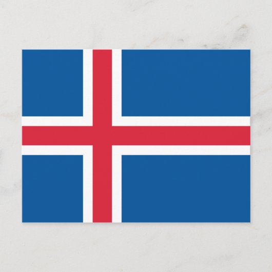 Flagge Islands Postkarte (Vorderseite)