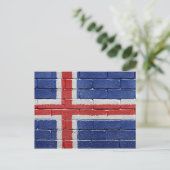 Flagge Islands Postkarte (Stehend Vorderseite)