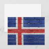 Flagge Islands Postkarte (Vorne/Hinten)