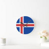 Flagge Islands Runde Wanduhr (Zuhause)