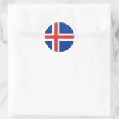 Flagge Islands Runder Aufkleber (Tasche)