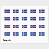 Flagge Islands Runder Aufkleber (Blatt)