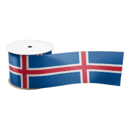Flagge Islands Satinband