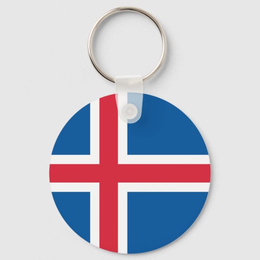 Flagge Islands Schlüsselanhänger (Vorderseite)