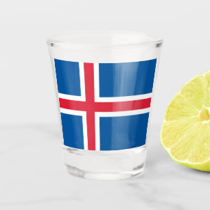 Flagge Islands Schnapsglas
