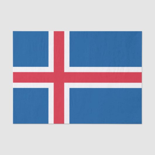 Flagge Islands Seidenpapier (Vorderseite)
