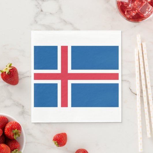 Flagge Islands Serviette (Beispiel)