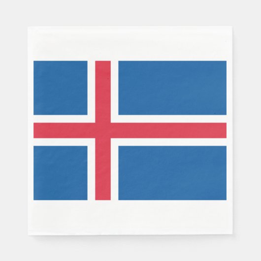 Flagge Islands Serviette (Vorderseite)