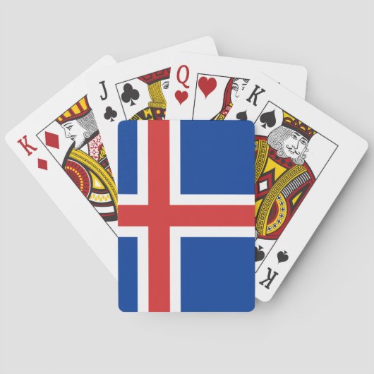 Flagge Islands Spielkarten (Rückseite)
