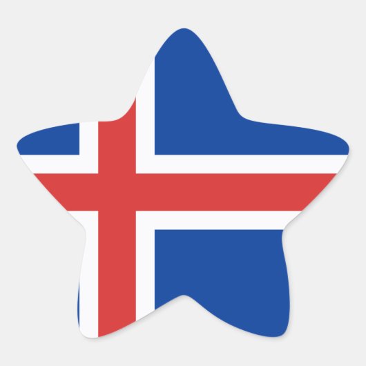 Flagge Islands Stern-Aufkleber (Vorderseite)