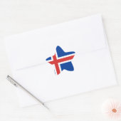 Flagge Islands Stern-Aufkleber (Umschlag)