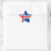 Flagge Islands Stern-Aufkleber (Tasche)