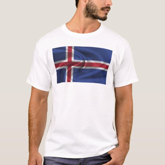 Flagge Islands T-Shirt (Vorderseite)