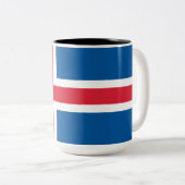 Flagge Islands Zweifarbige Tasse (VorderseiteRechts)